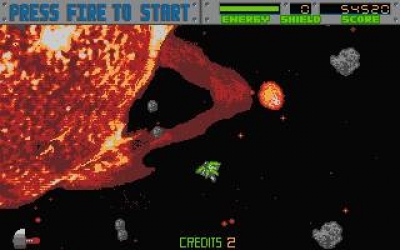 Screen ze hry Blasteroids