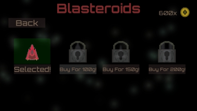 Screen ze hry Blasteroids