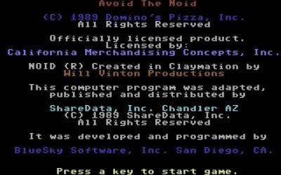 Screen ze hry Avoid the Noid