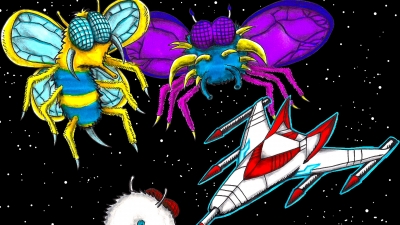 Artwork ke he Galaga