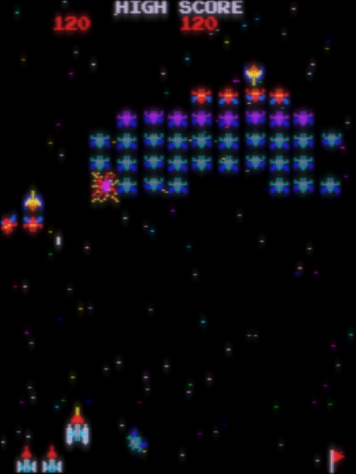 Screen ze hry Galaxian