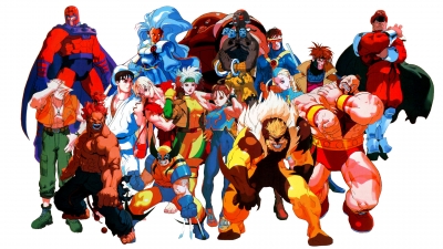 Artwork ke hře Marvel Super Heroes vs. Street Fighter