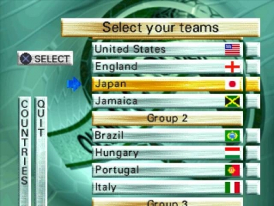 Screen ze hry Olympic Soccer