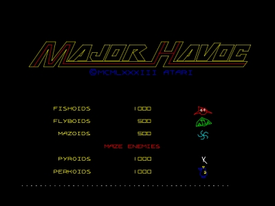 Screen ze hry Major Havoc