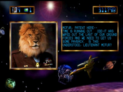 Screen ze hry Trevor McFur in the Crescent Galaxy