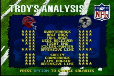 Screen ze hry Troy Aikman NFL Football