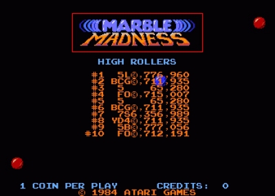 Screen ze hry Marble Madness