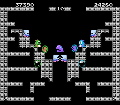 Screen ze hry Bubble Bobble