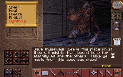 Screen ze hry Lands of Lore: The Throne of Chaos
