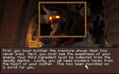 Screen ze hry Lands of Lore: The Throne of Chaos