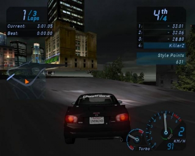 Screen ze hry Need for Speed Underground