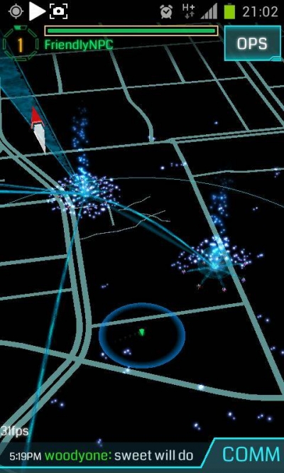 Screen ze hry Ingress