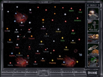 Screen ze hry Master of Orion 2
