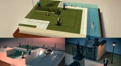 Screen ze hry Hitman GO