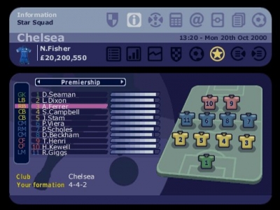 Screen ze hry LMA Manager 2002