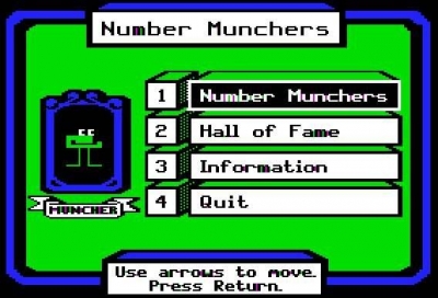 Screen ze hry Number Munchers