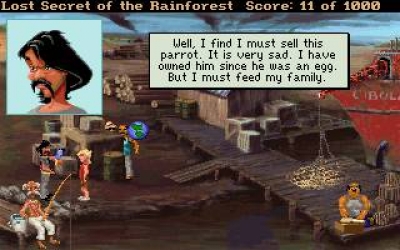 Screen ze hry EcoQuest 2: Lost Secret of the Rainforest