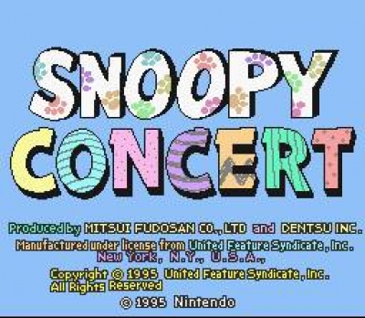 Screen ze hry Snoopy Concert