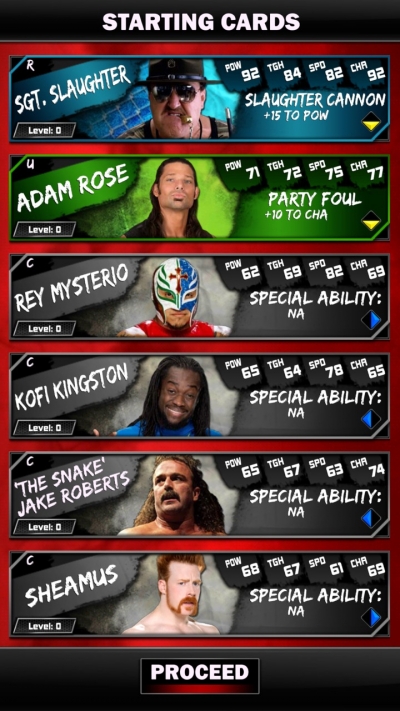 Screen ze hry WWE SuperCard