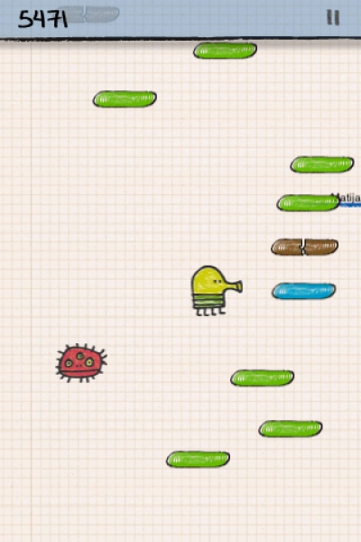 Screen ze hry Doodle Jump