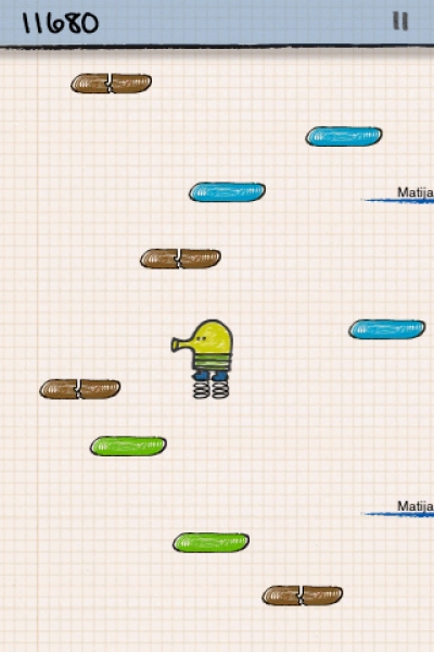 Screen ze hry Doodle Jump