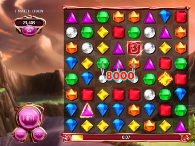 Screen ze hry Bejeweled Blitz