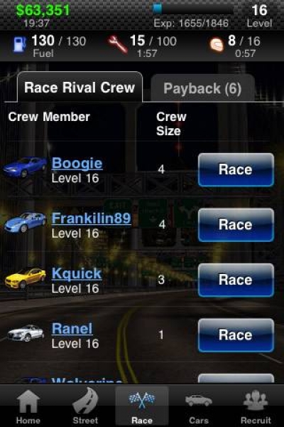 Screen ze hry Racing Live