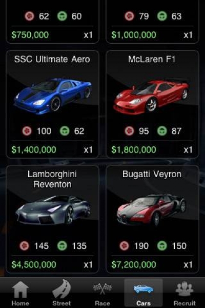 Screen ze hry Racing Live
