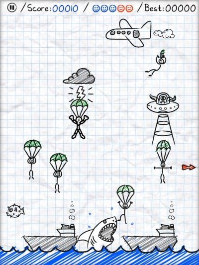 Screen ze hry Parachute Panic