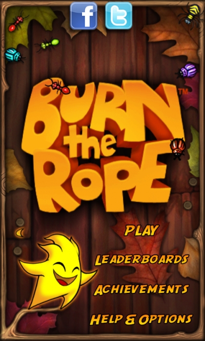 Screen ze hry Burn the Rope