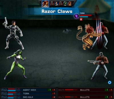 Screen ze hry Marvel: Avengers Alliance