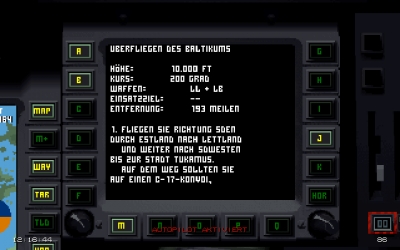 Screen ze hry EF2000 TACTCOM