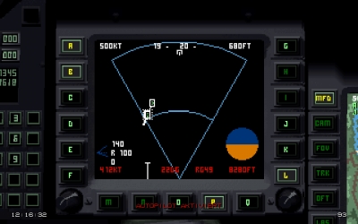 Screen ze hry EF2000 TACTCOM