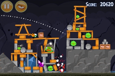 Screen ze hry Angry Birds