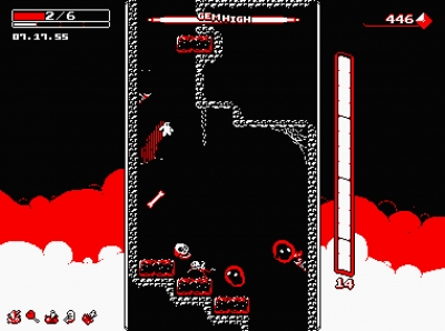Screen ze hry Downwell