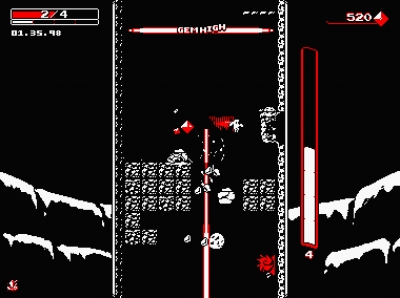 Screen ze hry Downwell