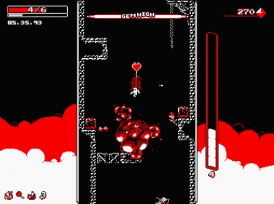 Screen ze hry Downwell
