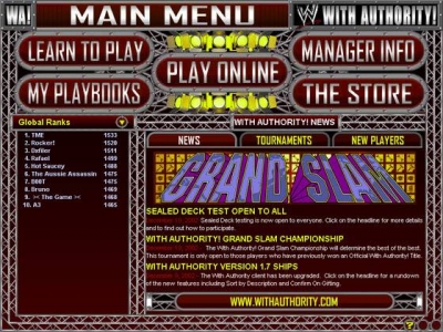 Screen ze hry WWF With Authority!