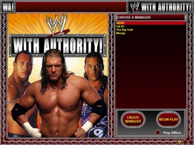 Screen ze hry WWF With Authority!