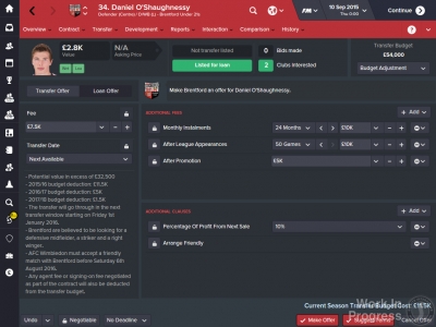 Screen ze hry Football Manager 2016
