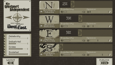 Screen ze hry The Westport Independent