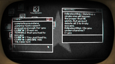 Screen ze hry Pony Island