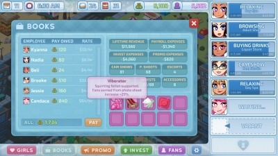 Screen ze hry HunieCam Studio