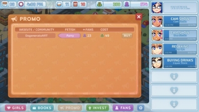 Screen ze hry HunieCam Studio