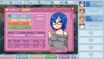 Screen ze hry HunieCam Studio