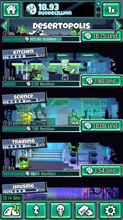 Screen ze hry Doomsday Clicker