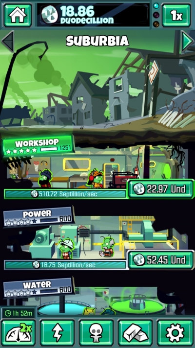 Screen ze hry Doomsday Clicker