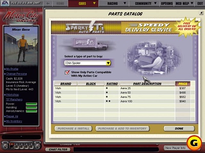 Screen Motor City Online