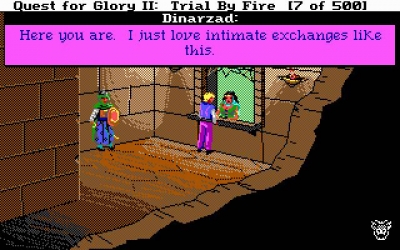 Screen ze hry Quest For Glory II: Trial By Fire