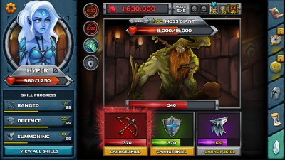 Screen ze hry RuneScape: Idle Adventures